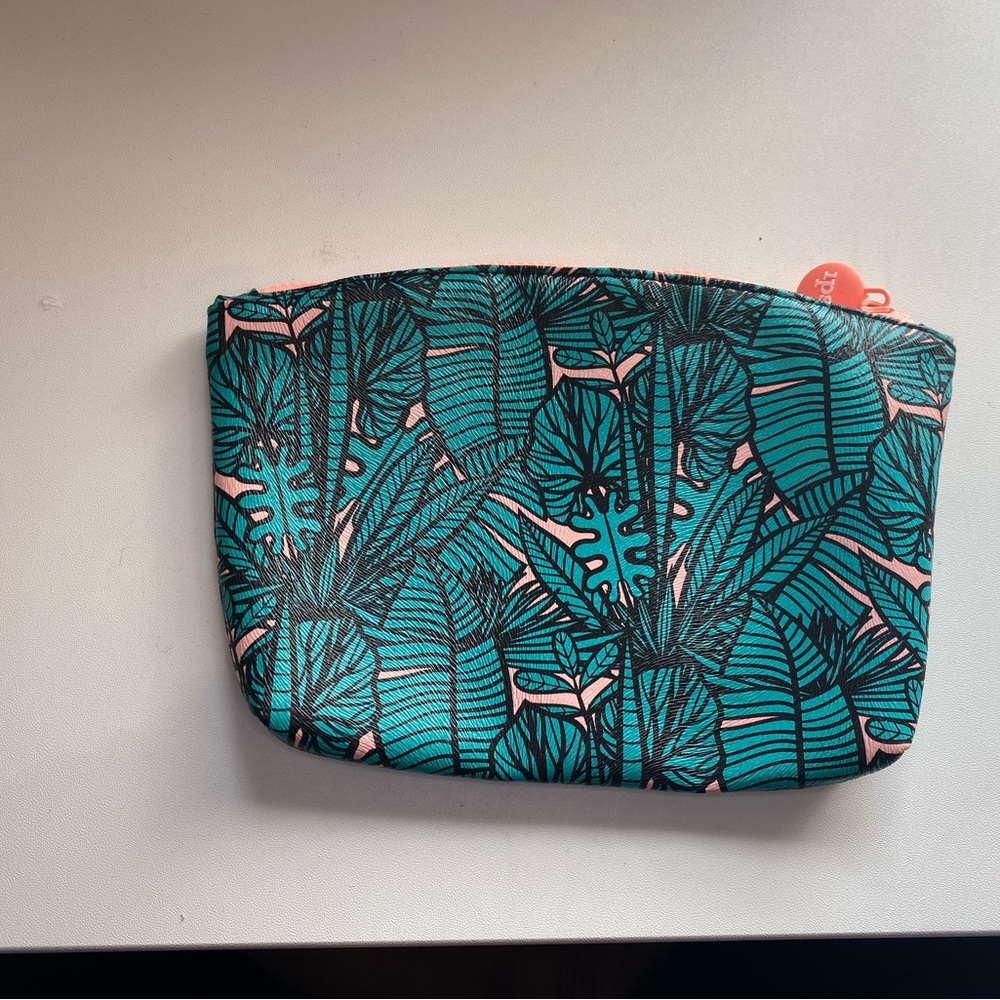 Green plant makeup bag